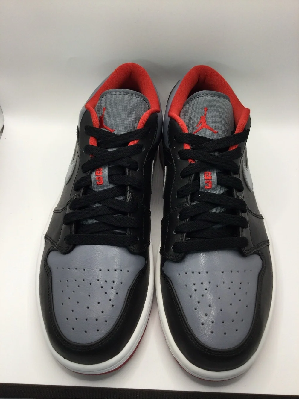 Jordan Low Top Sneakers in Black, Gray and Red